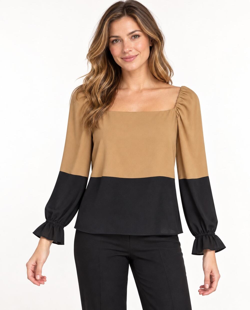 Crosby by Mollie Burch Colorblock Blouse Sz. S